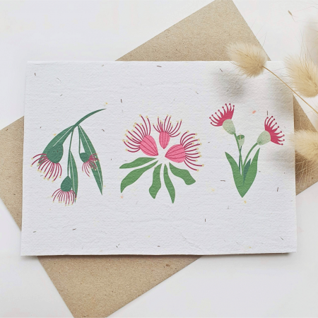Plantable Eucalyptus Blossoms card