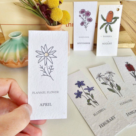Plantable Birth Month Gift Tags