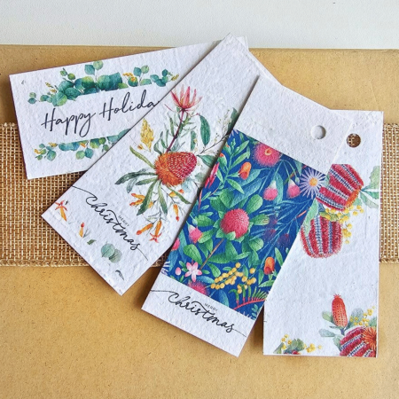 Plantable Christmas Native Flora Gift Tags - Set of 5