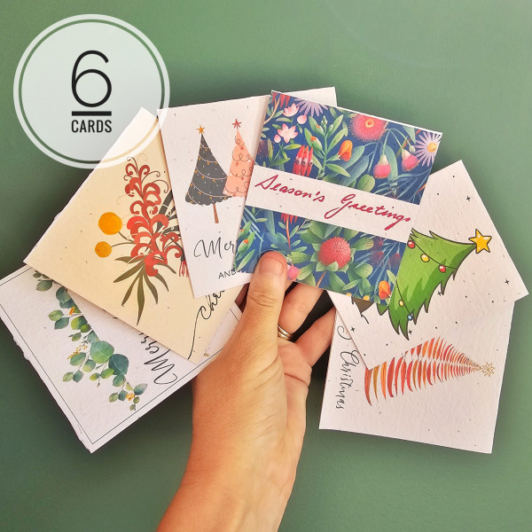 Christmas Card Pack Plantable 6 Set