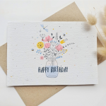 Plantable Happy Birthday Blossoms card